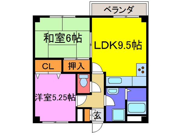 ハイツゆめさきの物件間取画像